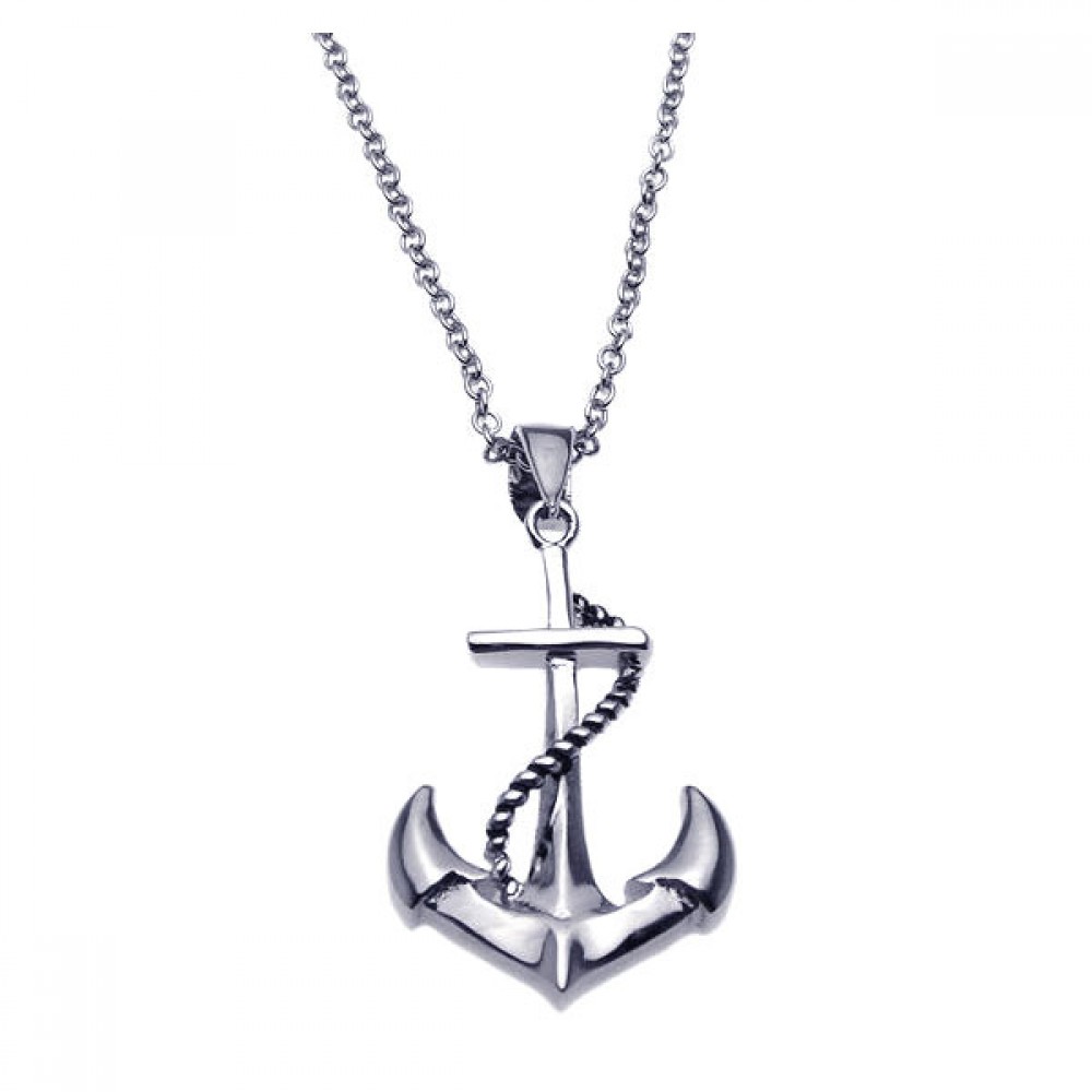 Sterling Silver Anchor Necklace SBGP00180