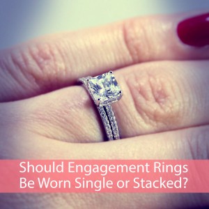 Should Sterling Silver CZ Engagement Rings Be Worn Single or Stacked?