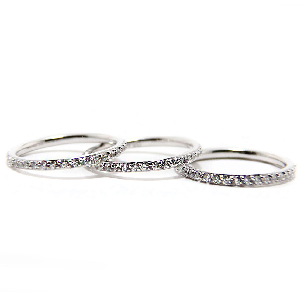 Sterling Silver CZ Stackable Ring Set SSTR00513