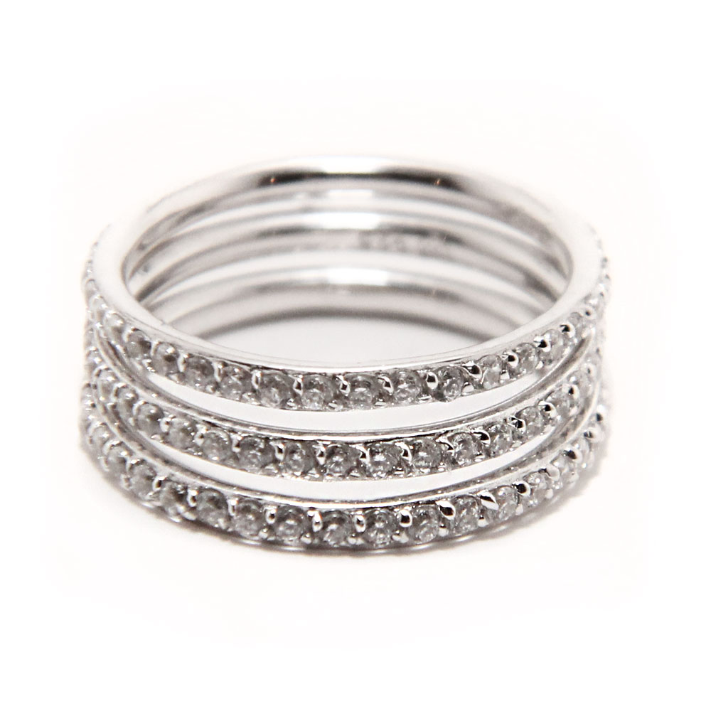 Sterling Silver CZ Stackable Ring Set SSTR00513