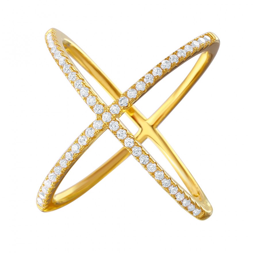 Criss Cross Sterling Silver Ring main image 1