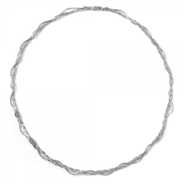 Sterling Silver Italian Entangling Braid Necklace SDIN00003RH