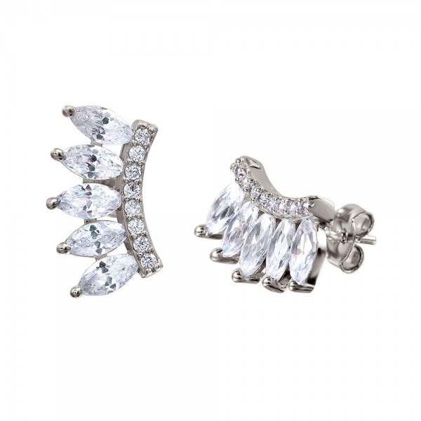 Sterling Silver Marquise Climber Earrings SSTE01030