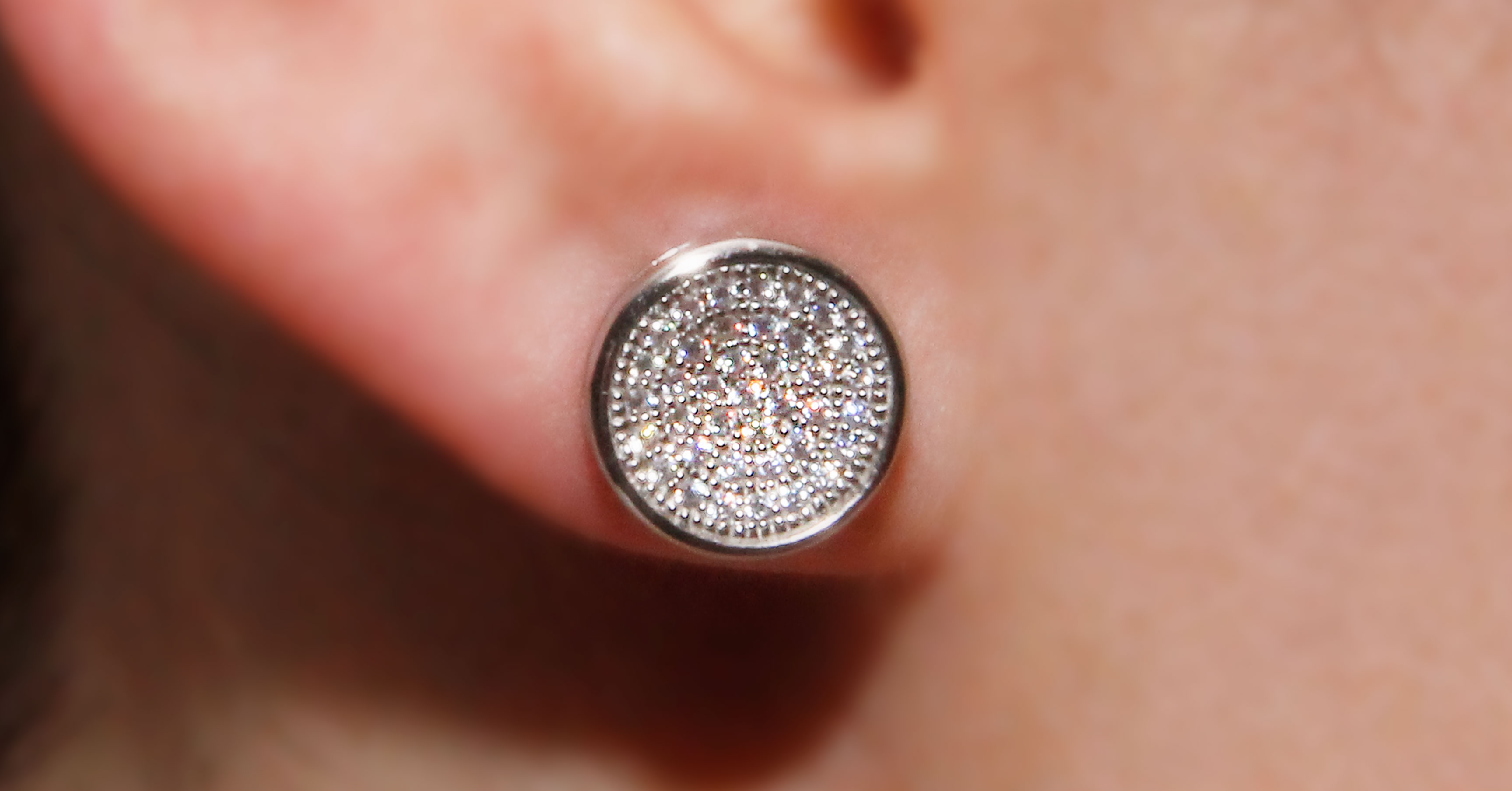 Details about   Solid 925 Sterling Silver Micro Zircon Circle Stud Earrings for Women Jewelry