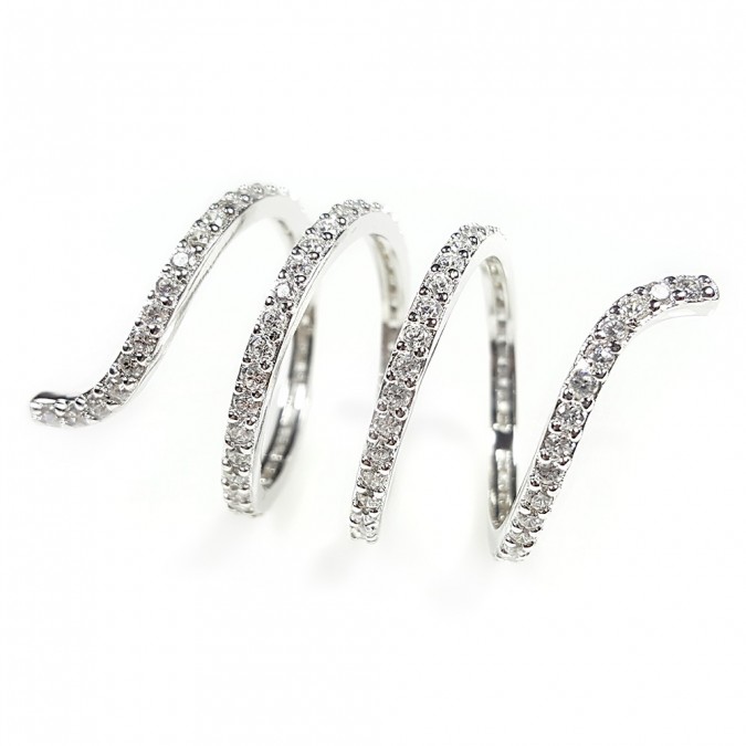 Sterling Silver Open Dip Bar Ring SBGR00972