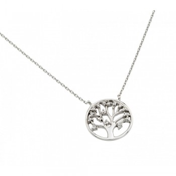 Sterling Silver Tree of Life Pendant Necklace SSTP01378