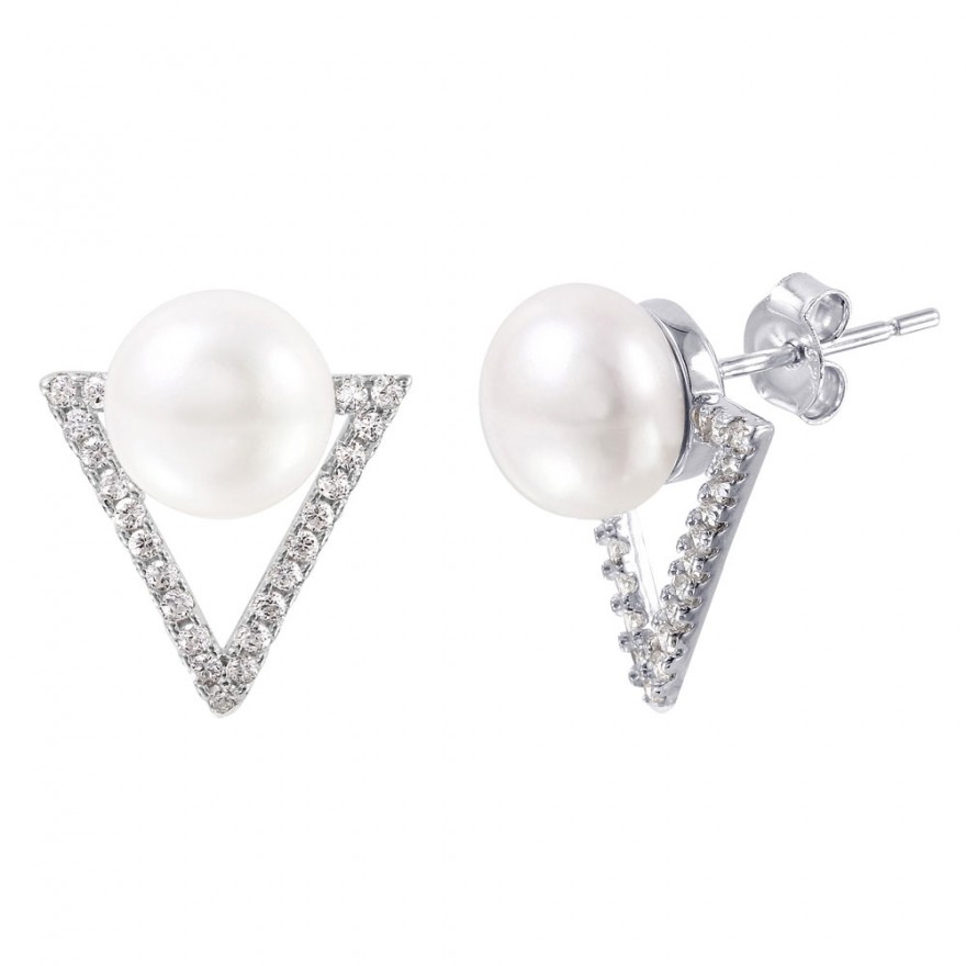 SGUSCIO Sterling silver and pearl earring